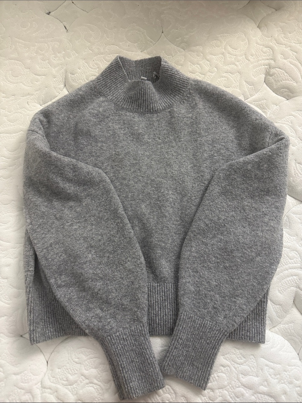 & Other Stories Soft Gray Mock Neck Sweater size S